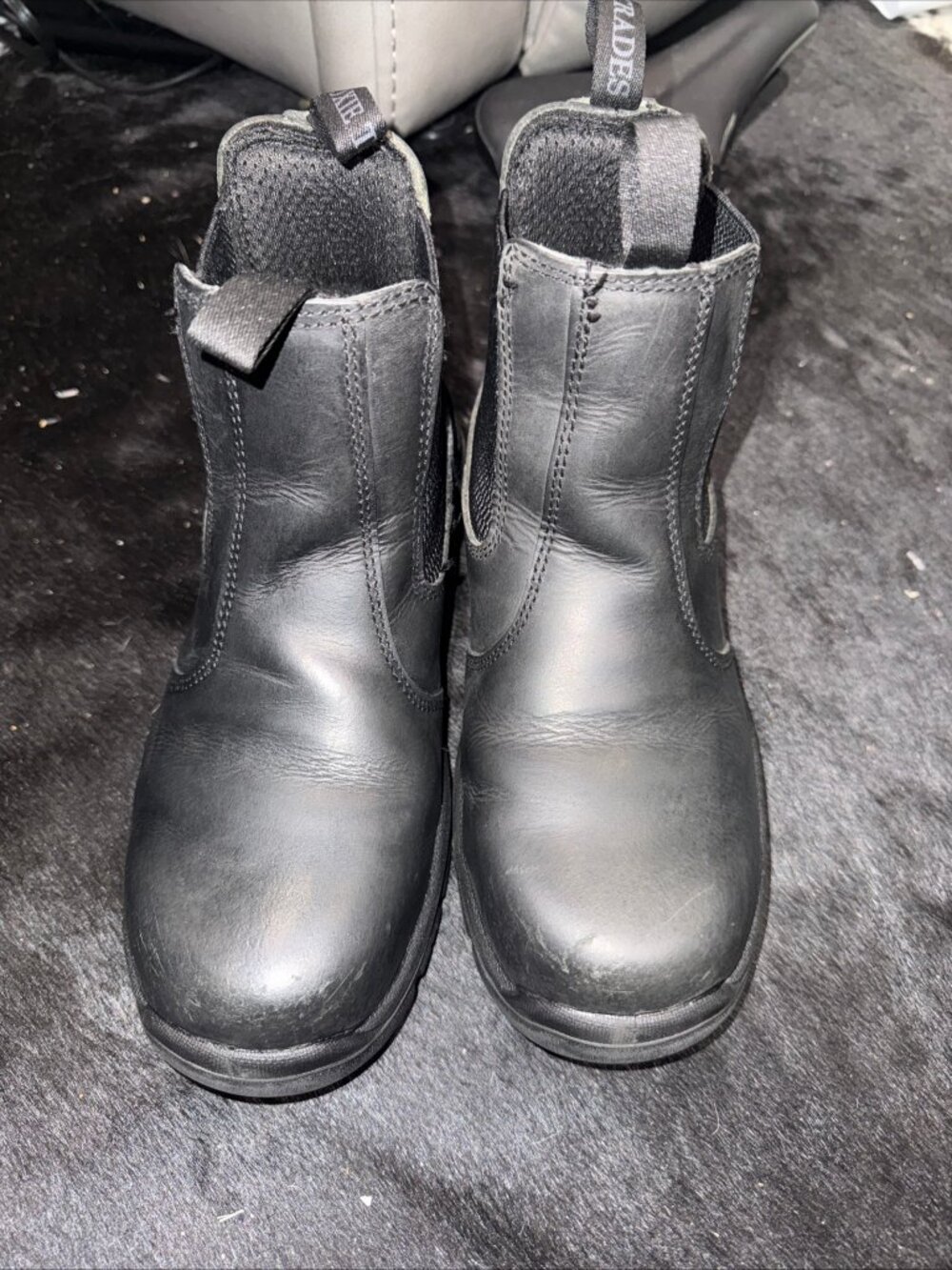 Moxie Trades Angelina Pull-On Chelsea Work Boots Women's Black Outdoor - 7.5